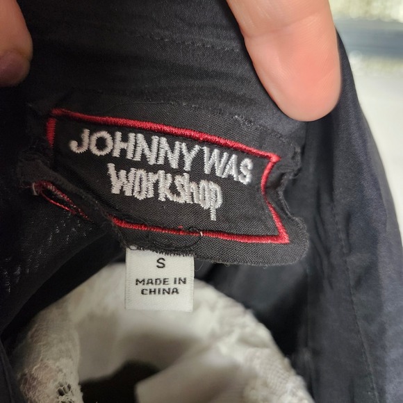 Johnny Was Workshop Alexandria Oversized Silk Embroidered Shirt Dress Duster S - Picture 13 of 14